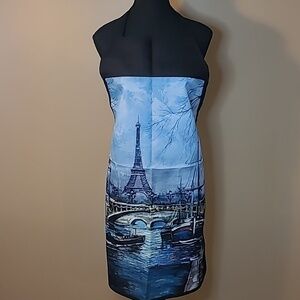 PARIS Themed Bib Apron Including The Eiffel Tower